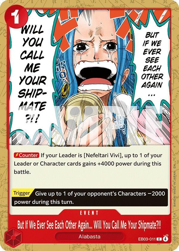 Image for But If We Ever See Each Other Again... Will You Call Me Your Shipmate?!! (EB03-011) (Extra Booster: One Piece Heroines Edition) - One Piece Card Game