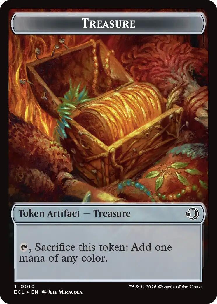Image for Treasure // Shapeshifter Double-Sided Token (10 // 1) (Lorwyn Eclipsed) - Magic: The Gathering
