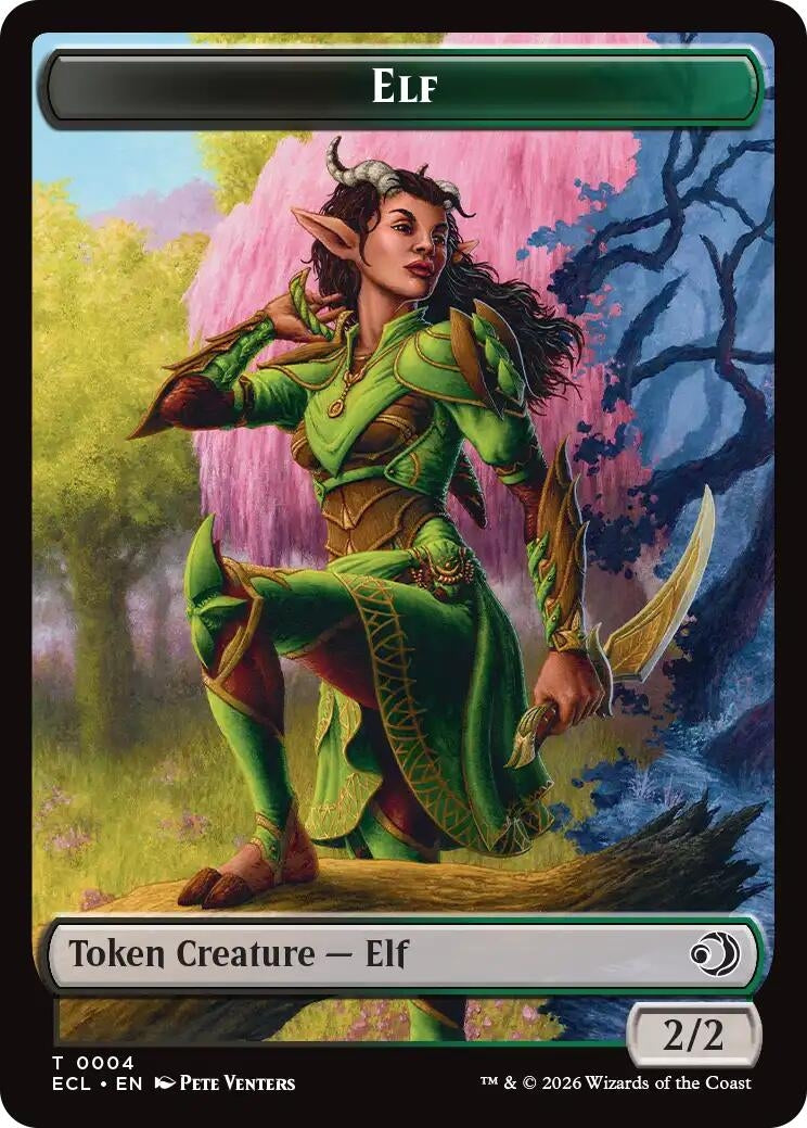 Image for Elf // Kithkin (0007) Double-Sided Token (4 // 7) (Lorwyn Eclipsed) - Magic: The Gathering