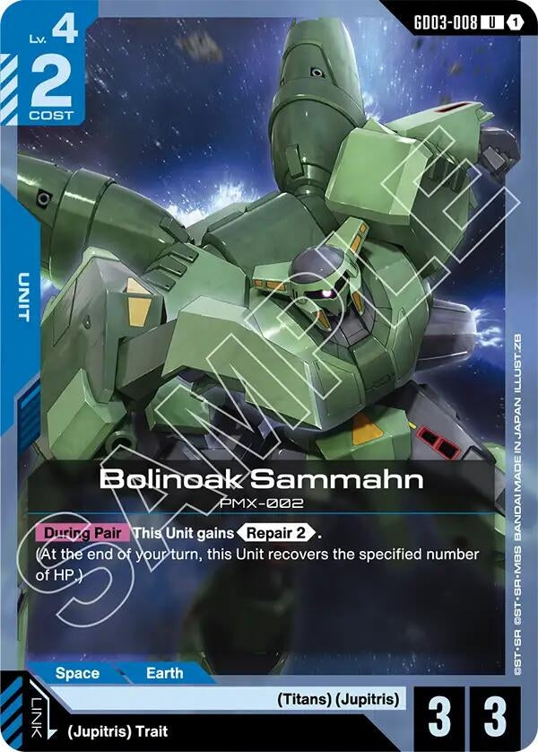Image for Bolinoak Sammahn (GD03-008) (Steel Requiem) - Gundam Card Game
