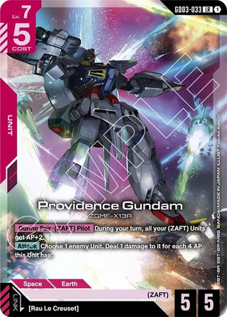 Image for Providence Gundam (GD03-033) (Steel Requiem) - Gundam Card Game
