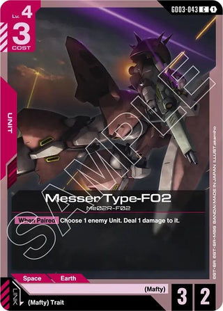 Image for Messer Type-F02 (GD03-043) (Steel Requiem) - Gundam Card Game