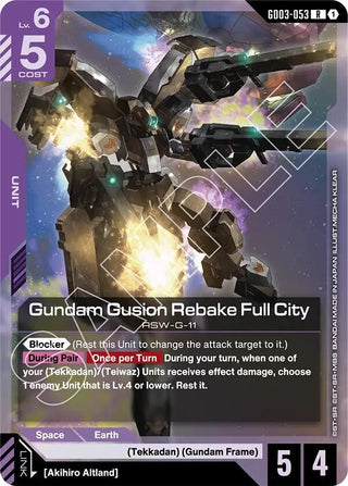 Image for Gundam Gusion Rebake Full City (GD03-053) (Steel Requiem) - Gundam Card Game