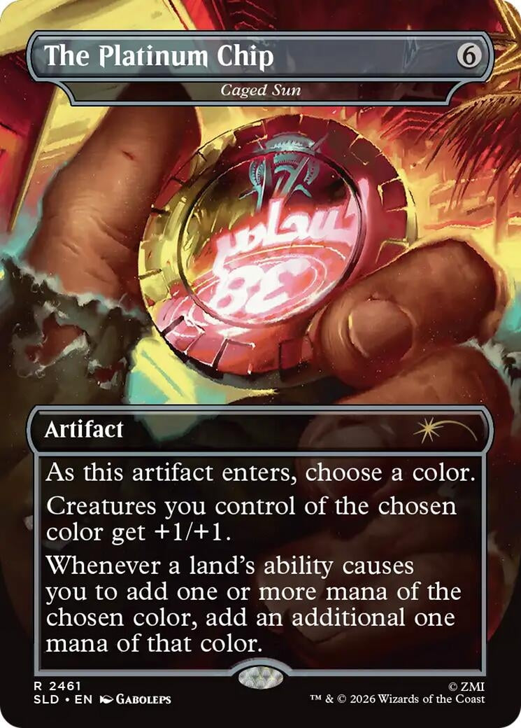 Image for The Platinum Chip - Caged Sun (2461) (Secret Lair Drop Series) - Magic: The Gathering