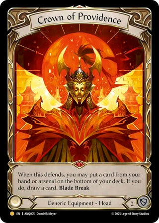 Image for Crown of Providence (ANQ005) (Compendium of Rathe - Antiquity Pack) - Flesh and Blood TCG