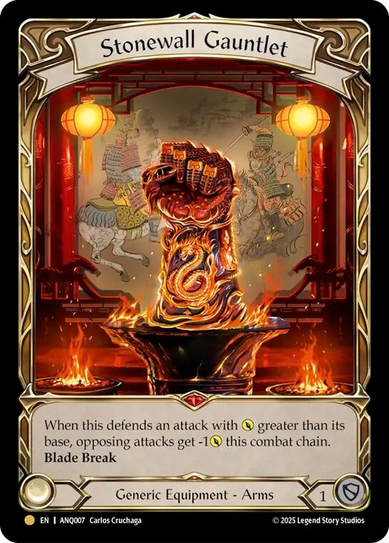 Image for Stonewall Gauntlet (ANQ007) (Compendium of Rathe - Antiquity Pack) - Flesh and Blood TCG