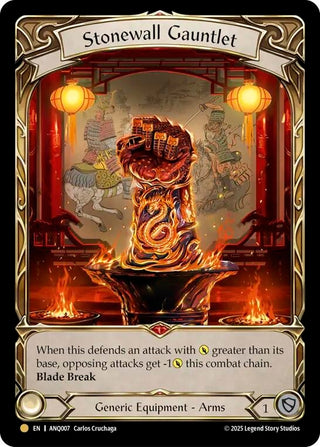Image for Stonewall Gauntlet (ANQ007) (Compendium of Rathe - Antiquity Pack) - Flesh and Blood TCG