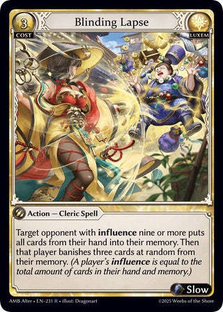 Image for Blinding Lapse (231) (Mortal Ambition Alter Edition) - Grand Archive TCG