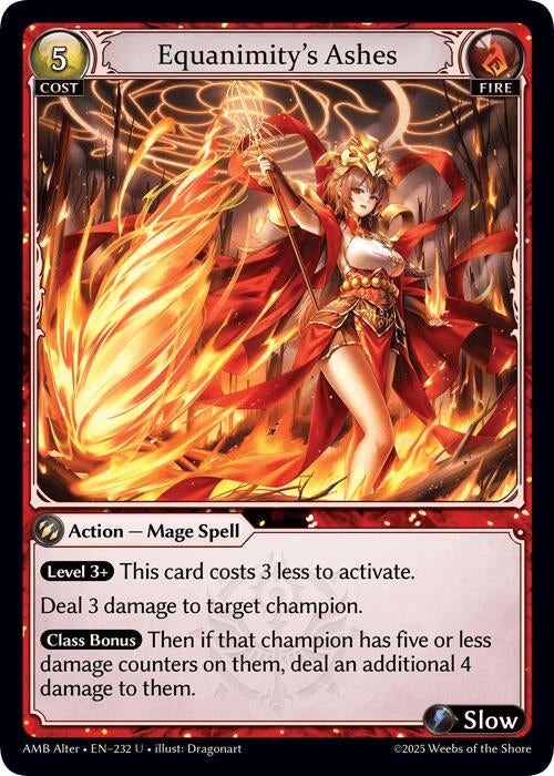 Image for Equanimity's Ashes (232) (Mortal Ambition Alter Edition) - Grand Archive TCG