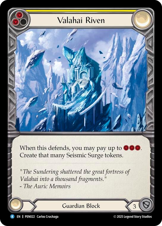 Image for Valahai Riven (Yellow) (PEN022) (Compendium of Rathe) - Flesh and Blood TCG