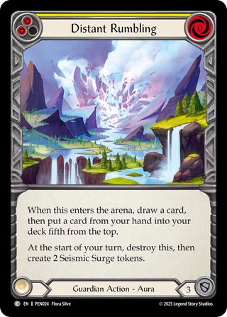 Image for Distant Rumbling (Yellow) (PEN024) (Compendium of Rathe) - Flesh and Blood TCG