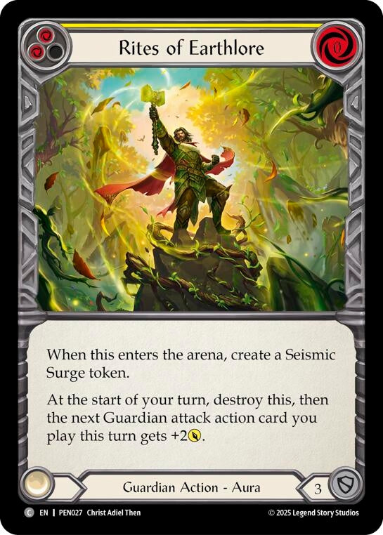Image for Rites Of Earthlore (Yellow) (PEN027) (Compendium of Rathe) - Flesh and Blood TCG