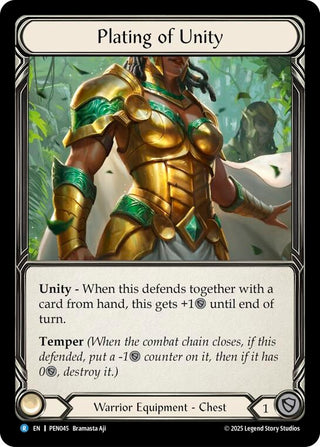 Image for Plating Of Unity (PEN045) (Compendium of Rathe) - Flesh and Blood TCG