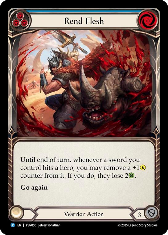 Image for Rend Flesh (Blue) (PEN050) (Compendium of Rathe) - Flesh and Blood TCG