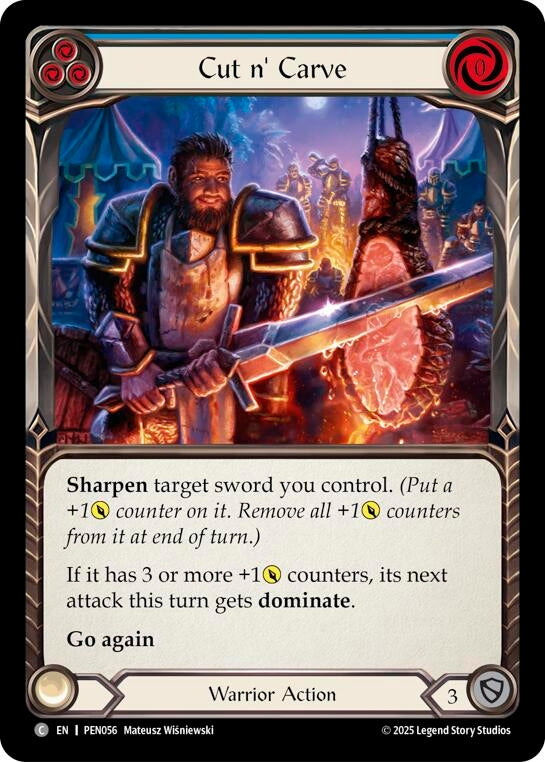 Image for Cut N Carve (Blue) (PEN056) (Compendium of Rathe) - Flesh and Blood TCG