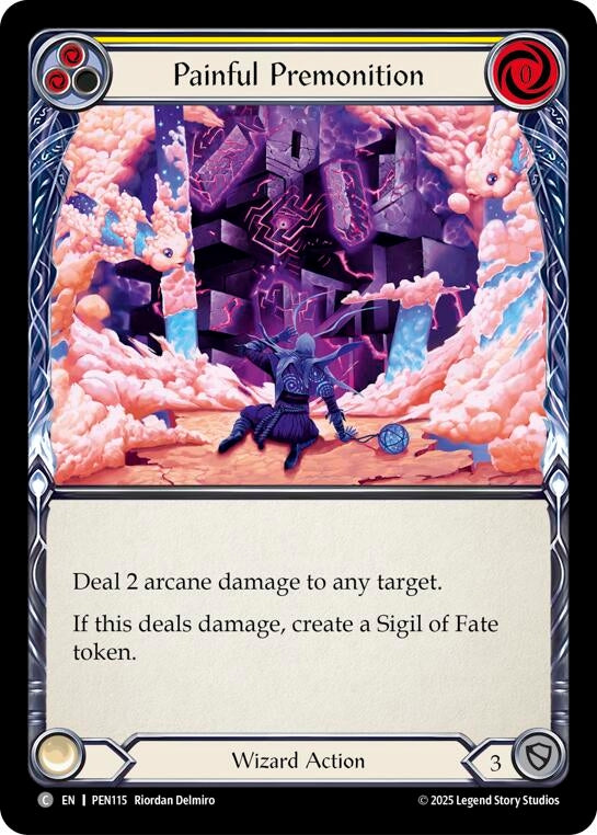Image for Painful Premonition (Yellow) (PEN115) (Compendium of Rathe) - Flesh and Blood TCG