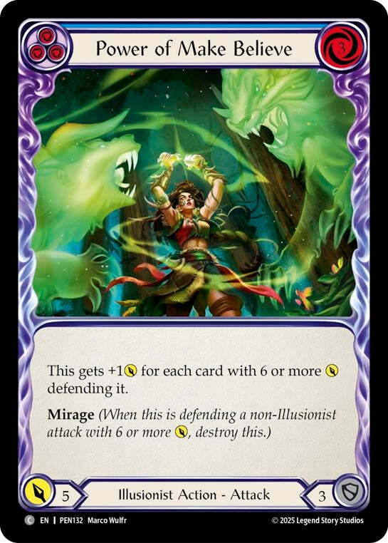 Image for Power Of Make Believe (Blue) (PEN132) (Compendium of Rathe) - Flesh and Blood TCG