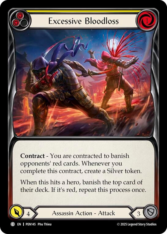 Image for Excessive Bloodloss (Yellow) (PEN145) (Compendium of Rathe) - Flesh and Blood TCG
