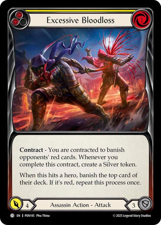 Image for Excessive Bloodloss (Yellow) (PEN145) (Compendium of Rathe) - Flesh and Blood TCG