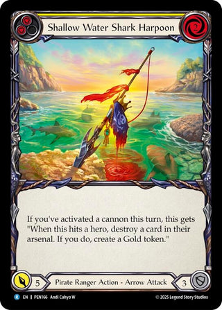 Image for Shallow Water Shark Harpoon (Yellow) (PEN166) (Compendium of Rathe) - Flesh and Blood TCG