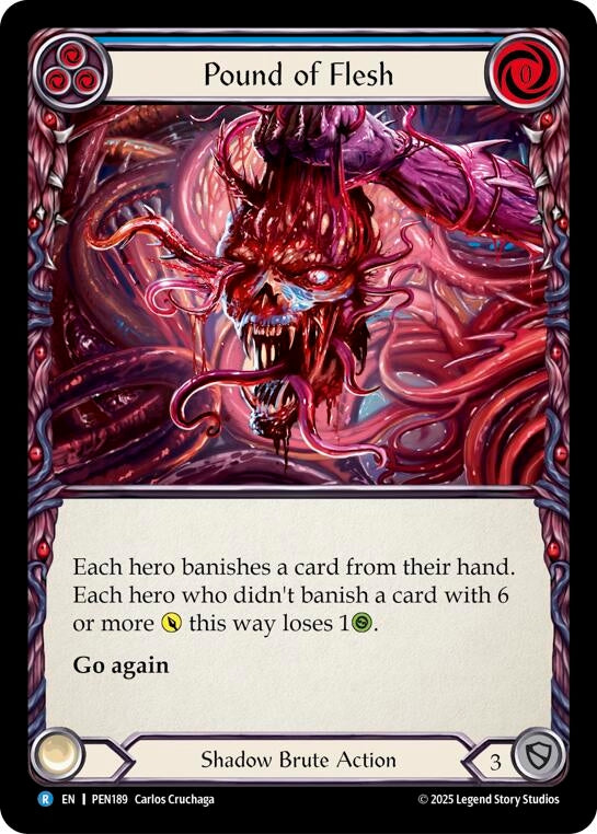 Image for Pound Of Flesh (Blue) (PEN189) (Compendium of Rathe) - Flesh and Blood TCG