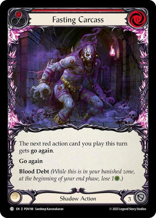 Image for Fasting Carcass (Red) (PEN198) (Compendium of Rathe) - Flesh and Blood TCG