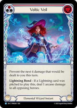 Image for Voltic Veil (Red) (PEN204) (Compendium of Rathe) - Flesh and Blood TCG