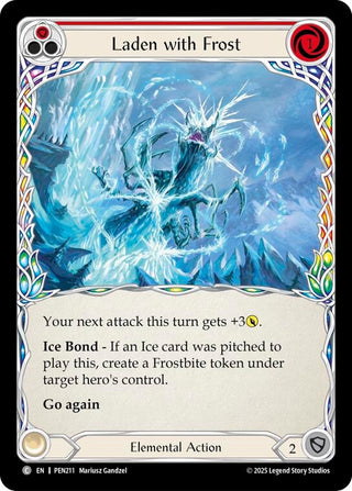 Image for Laden With Frost (Red) (PEN211) (Compendium of Rathe) - Flesh and Blood TCG