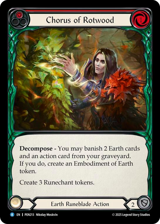 Image for Chorus Of Rotwood (Red) (PEN213) (Compendium of Rathe) - Flesh and Blood TCG