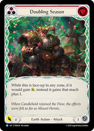 Image for Doubling Season (Red) (PEN218) (Compendium of Rathe) - Flesh and Blood TCG