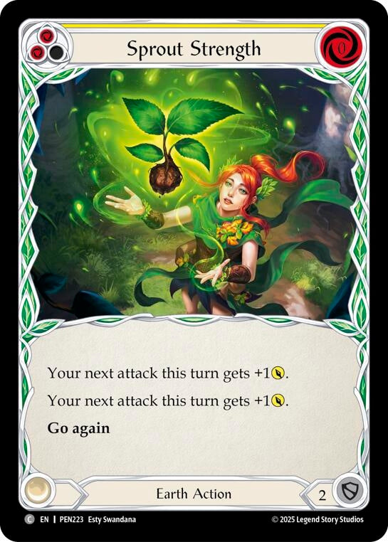 Image for Sprout Strength (Yellow) (PEN223) (Compendium of Rathe) - Flesh and Blood TCG