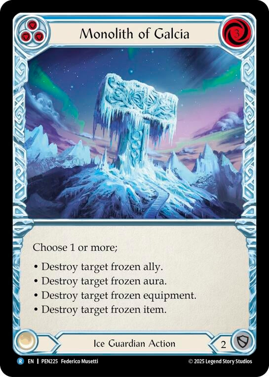 Image for Monolith Of Galcia (Blue) (PEN225) (Compendium of Rathe) - Flesh and Blood TCG