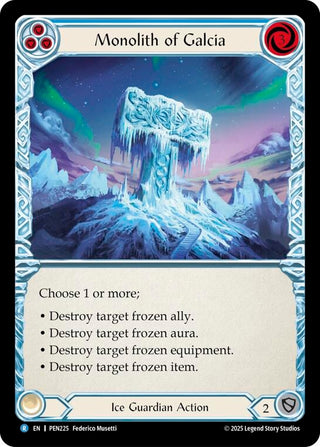 Image for Monolith Of Galcia (Blue) (PEN225) (Compendium of Rathe) - Flesh and Blood TCG