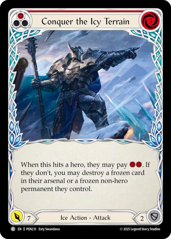 Image for Conquer The Icy Terrain (Red) (PEN231) (Compendium of Rathe) - Flesh and Blood TCG