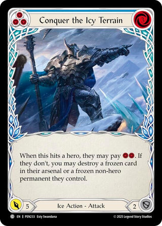 Image for Conquer The Icy Terrain (Blue) (PEN233) (Compendium of Rathe) - Flesh and Blood TCG