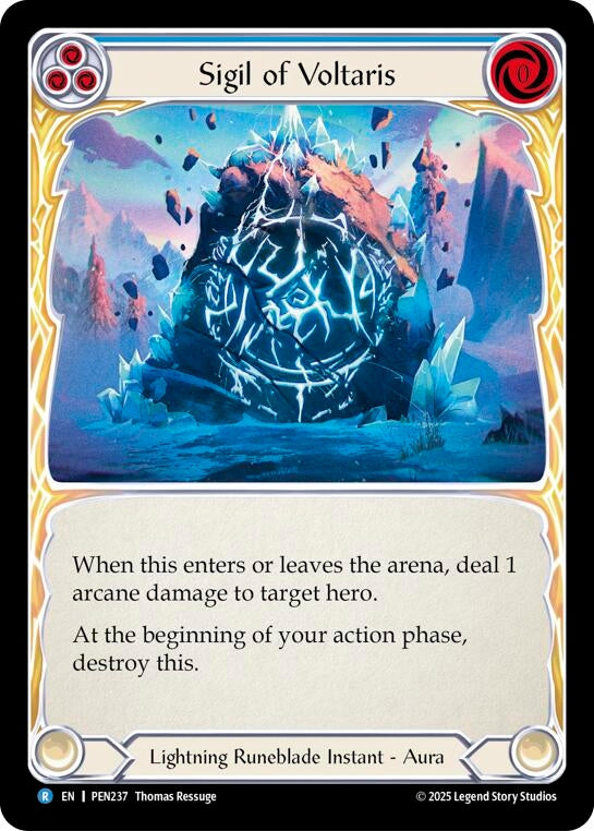 Image for Sigil Of Voltaris (Blue) (PEN237) (Compendium of Rathe) - Flesh and Blood TCG