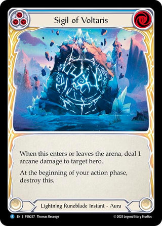 Image for Sigil Of Voltaris (Blue) (PEN237) (Compendium of Rathe) - Flesh and Blood TCG