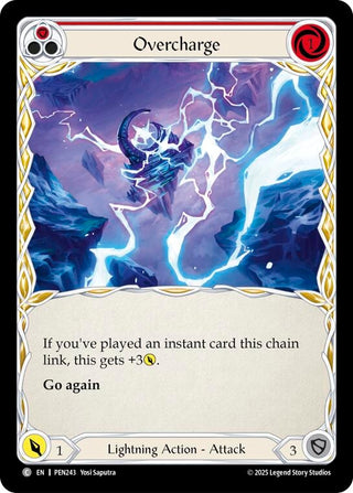 Image for Overcharge (Red) (PEN243) (Compendium of Rathe) - Flesh and Blood TCG