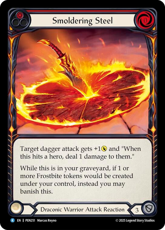 Image for Smoldering Steel (Red) (PEN251) (Compendium of Rathe) - Flesh and Blood TCG