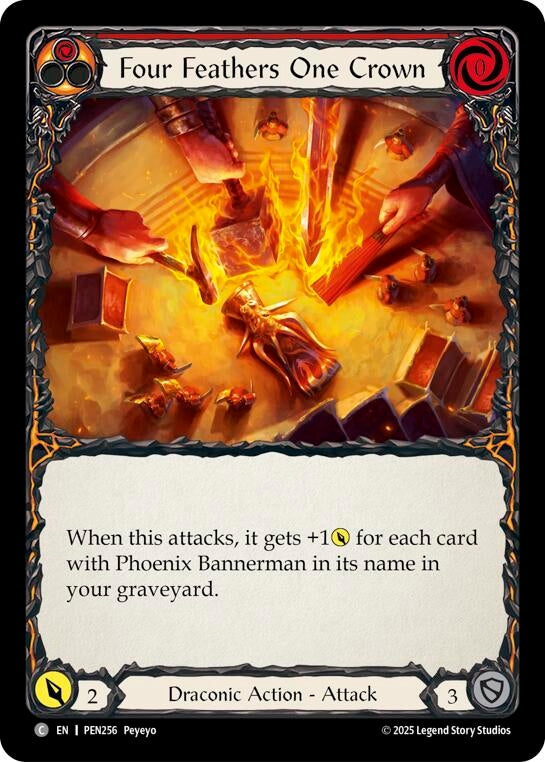 Image for Four Feathers One Crown (Red) (PEN256) (Compendium of Rathe) - Flesh and Blood TCG