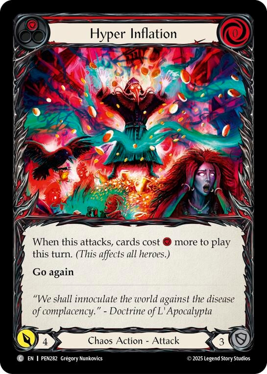 Image for Hyper Inflation (Red) (PEN282) (Compendium of Rathe) - Flesh and Blood TCG