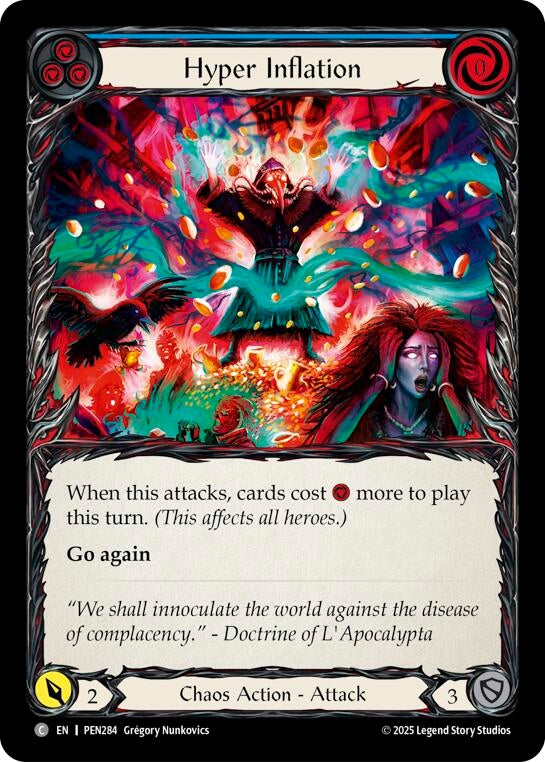 Image for Hyper Inflation (Blue) (PEN284) (Compendium of Rathe) - Flesh and Blood TCG