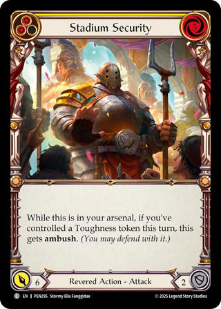 Image for Stadium Security (Yellow) (PEN295) (Compendium of Rathe) - Flesh and Blood TCG