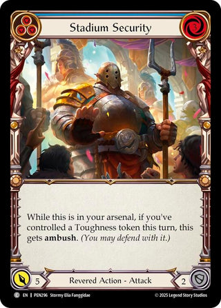 Image for Stadium Security (Blue) (PEN296) (Compendium of Rathe) - Flesh and Blood TCG