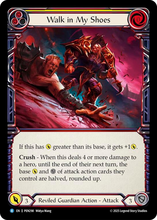 Image for Walk In My Shoes (Yellow) (PEN298) (Compendium of Rathe) - Flesh and Blood TCG