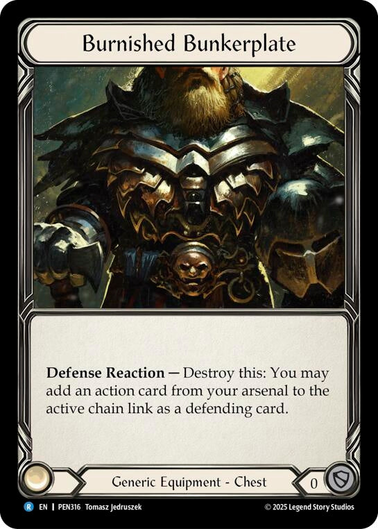 Image for Burnished Bunkerplate (PEN316) (Compendium of Rathe) - Flesh and Blood TCG