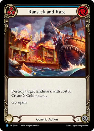 Image for Ransack And Raze (Blue) (PEN327) (Compendium of Rathe) - Flesh and Blood TCG