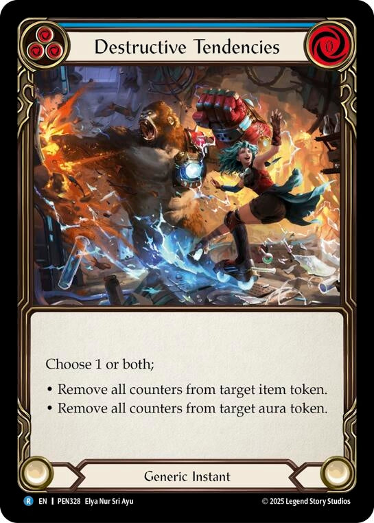 Image for Destructive Tendencies (Blue) (PEN328) (Compendium of Rathe) - Flesh and Blood TCG