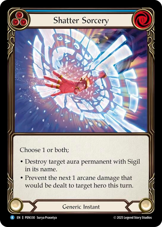 Image for Shatter Sorcery (Blue) (PEN330) (Compendium of Rathe) - Flesh and Blood TCG