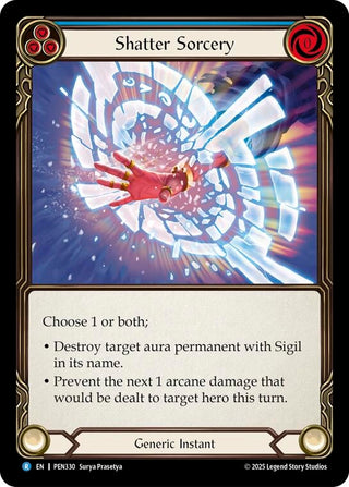 Image for Shatter Sorcery (Blue) (PEN330) (Compendium of Rathe) - Flesh and Blood TCG
